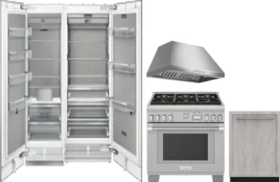 5 Piece Package Includes Refrigerator, Freezer, Range, Hood And Dishwasher