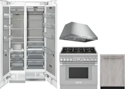 5 Piece Package Includes Refrigerator, Freezer, Range, Hood And Dishwasher