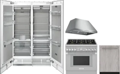 5 Piece Package Includes Refrigerator, Freezer, Range, Hood And Dishwasher