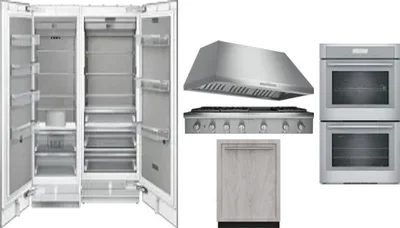 6 Piece Package Includes Refrigerator, Freezer, Cooktop, Wall Oven, Hood And Dishwasher