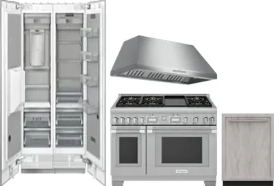 5 Piece Package Includes Refrigerator, Freezer, Range, Hood And Dishwasher