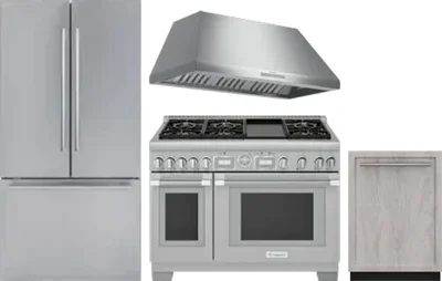 4 Piece Package Includes Refrigerator, Range, Hood And Dishwasher