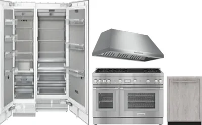 5 Piece Package Includes Refrigerator, Freezer, Range, Hood And Dishwasher