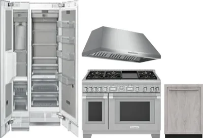 5 Piece Package Includes Refrigerator, Freezer, Range, Hood And Dishwasher