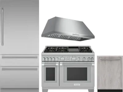 4 Piece Package Includes Refrigerator, Range, Hood And Dishwasher