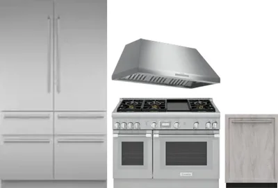 4 Piece Package Includes Refrigerator, Range, Hood And Dishwasher