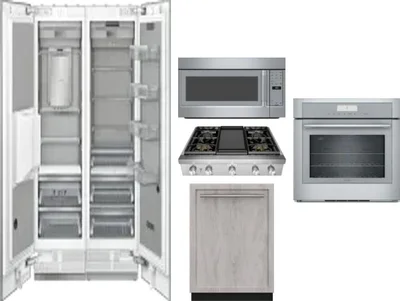 6 Piece Package Includes Refrigerator, Freezer, Cooktop, Wall Oven, Microwave And Dishwasher