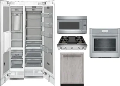 6 Piece Package Includes Refrigerator, Freezer, Cooktop, Wall Oven, Microwave And Dishwasher