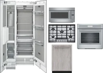 6 Piece Package Includes Refrigerator, Freezer, Cooktop, Wall Oven, Microwave And Dishwasher