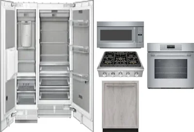 6 Piece Package Includes Refrigerator, Freezer, Cooktop, Wall Oven, Microwave And Dishwasher
