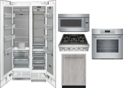 6 Piece Package Includes Refrigerator, Freezer, Cooktop, Wall Oven, Microwave And Dishwasher