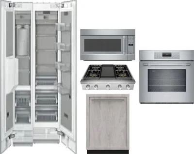 6 Piece Package Includes Refrigerator, Freezer, Cooktop, Wall Oven, Microwave And Dishwasher