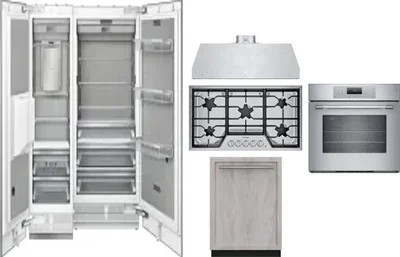 6 Piece Package Includes Refrigerator, Freezer, Cooktop, Wall Oven, Hood And Dishwasher