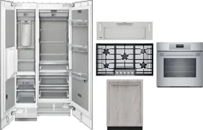 6 Piece Package Includes Refrigerator, Freezer, Cooktop, Wall Oven, Hood And Dishwasher