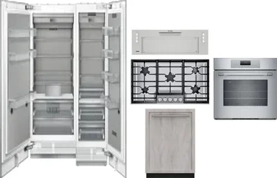 6 Piece Package Includes Refrigerator, Freezer, Cooktop, Wall Oven, Hood And Dishwasher