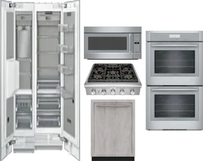 6 Piece Package Includes Refrigerator, Freezer, Cooktop, Wall Oven, Microwave And Dishwasher
