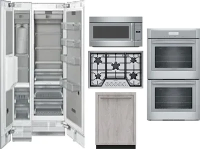 6 Piece Package Includes Refrigerator, Freezer, Cooktop, Wall Oven, Microwave And Dishwasher