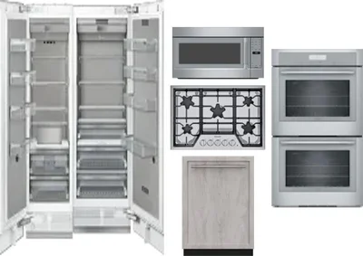 6 Piece Package Includes Refrigerator, Freezer, Cooktop, Wall Oven, Microwave And Dishwasher