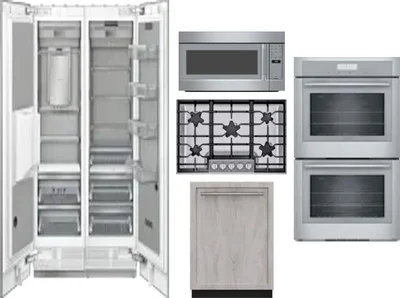 6 Piece Package Includes Refrigerator, Freezer, Cooktop, Wall Oven, Microwave And Dishwasher