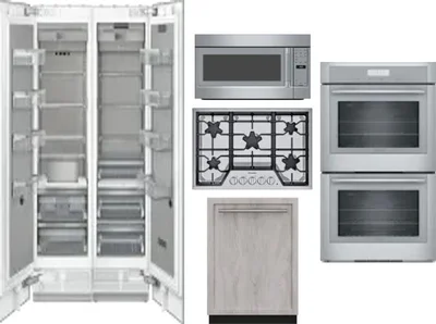 6 Piece Package Includes Refrigerator, Freezer, Cooktop, Wall Oven, Microwave And Dishwasher