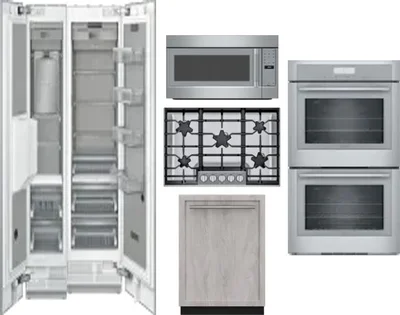 6 Piece Package Includes Refrigerator, Freezer, Cooktop, Wall Oven, Microwave And Dishwasher