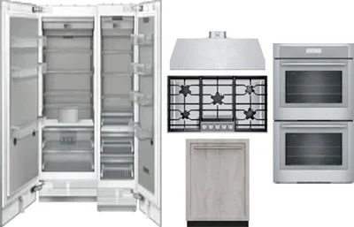 6 Piece Package Includes Refrigerator, Freezer, Cooktop, Wall Oven, Hood And Dishwasher