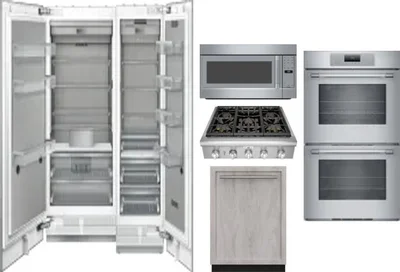 6 Piece Package Includes Refrigerator, Freezer, Cooktop, Wall Oven, Microwave And Dishwasher