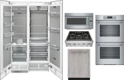 6 Piece Package Includes Refrigerator, Freezer, Cooktop, Wall Oven, Microwave And Dishwasher