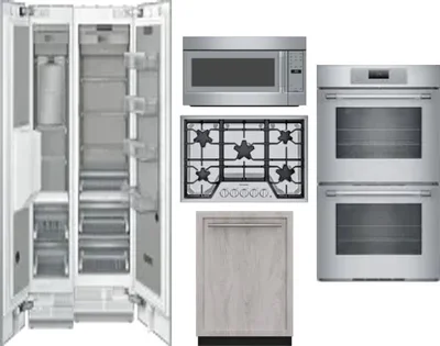 6 Piece Package Includes Refrigerator, Freezer, Cooktop, Wall Oven, Microwave And Dishwasher