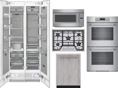 6 Piece Package Includes Refrigerator, Freezer, Cooktop, Wall Oven, Microwave And Dishwasher