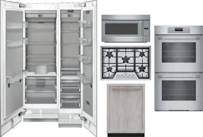 6 Piece Package Includes Refrigerator, Freezer, Cooktop, Wall Oven, Microwave And Dishwasher