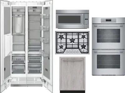 6 Piece Package Includes Refrigerator, Freezer, Cooktop, Wall Oven, Microwave And Dishwasher