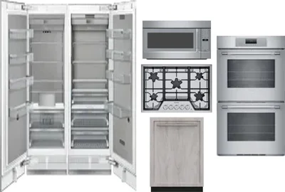 6 Piece Package Includes Refrigerator, Freezer, Cooktop, Wall Oven, Microwave And Dishwasher