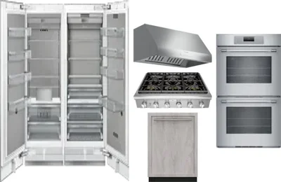 6 Piece Package Includes Refrigerator, Freezer, Cooktop, Wall Oven, Hood And Dishwasher