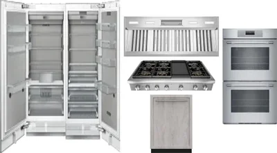 6 Piece Package Includes Refrigerator, Freezer, Cooktop, Wall Oven, Hood And Dishwasher