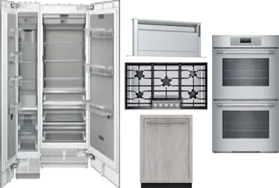 6 Piece Package Includes Refrigerator, Freezer, Cooktop, Wall Oven, Hood And Dishwasher