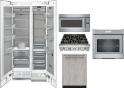 6 Piece Package Includes Refrigerator, Freezer, Cooktop, Wall Oven, Microwave And Dishwasher