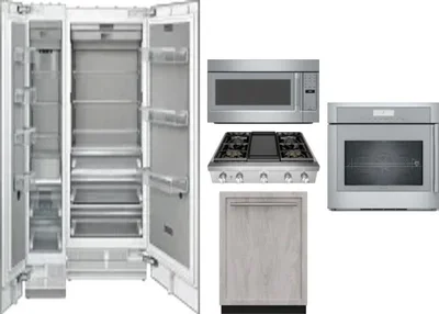 6 Piece Package Includes Refrigerator, Freezer, Cooktop, Wall Oven, Microwave And Dishwasher