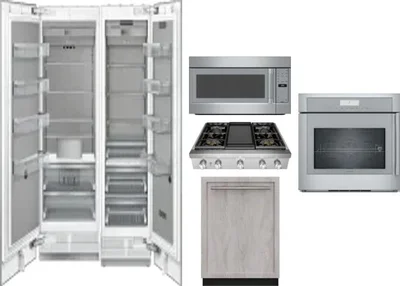 6 Piece Package Includes Refrigerator, Freezer, Cooktop, Wall Oven, Microwave And Dishwasher
