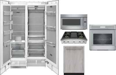 6 Piece Package Includes Refrigerator, Freezer, Cooktop, Wall Oven, Microwave And Dishwasher