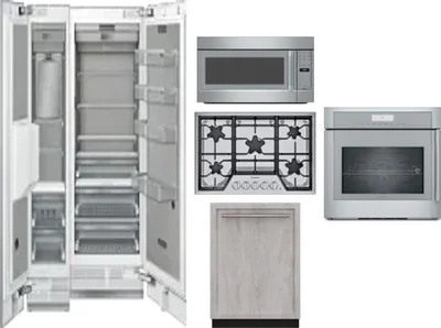 6 Piece Package Includes Refrigerator, Freezer, Cooktop, Wall Oven, Microwave And Dishwasher