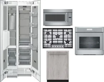 6 Piece Package Includes Refrigerator, Freezer, Cooktop, Wall Oven, Microwave And Dishwasher