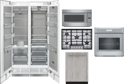 6 Piece Package Includes Refrigerator, Freezer, Cooktop, Wall Oven, Microwave And Dishwasher