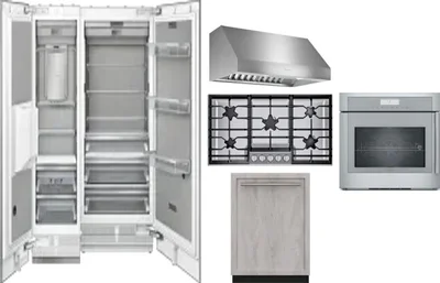 6 Piece Package Includes Refrigerator, Freezer, Cooktop, Wall Oven, Hood And Dishwasher