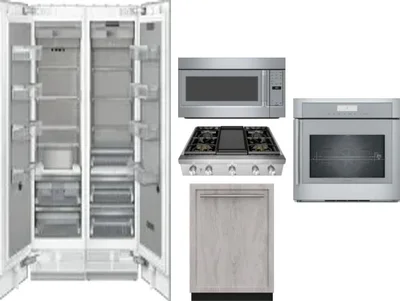 6 Piece Package Includes Refrigerator, Freezer, Cooktop, Wall Oven, Microwave And Dishwasher