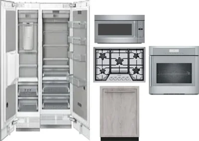 6 Piece Package Includes Refrigerator, Freezer, Cooktop, Wall Oven, Microwave And Dishwasher