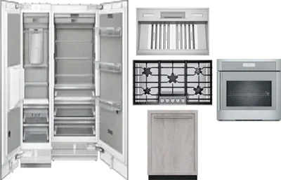 6 Piece Package Includes Refrigerator, Freezer, Cooktop, Wall Oven, Hood And Dishwasher