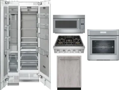 6 Piece Package Includes Refrigerator, Freezer, Cooktop, Wall Oven, Microwave And Dishwasher