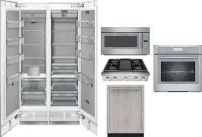 6 Piece Package Includes Refrigerator, Freezer, Cooktop, Wall Oven, Microwave And Dishwasher