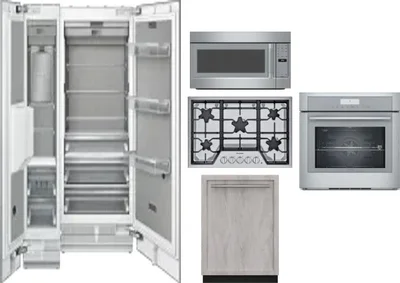 6 Piece Package Includes Refrigerator, Freezer, Cooktop, Wall Oven, Microwave And Dishwasher